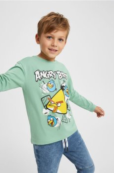 Лонгслів Angry Birds - світло-зелений