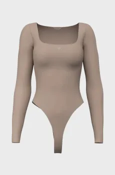 Женское коричневое боди Коричневый L Guess W6YP21.K4356;G1K8