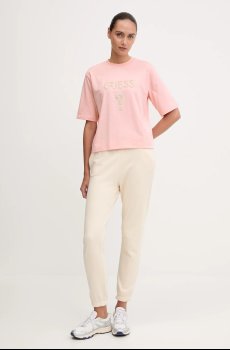 Хлопковая футболка Guess AURLIE