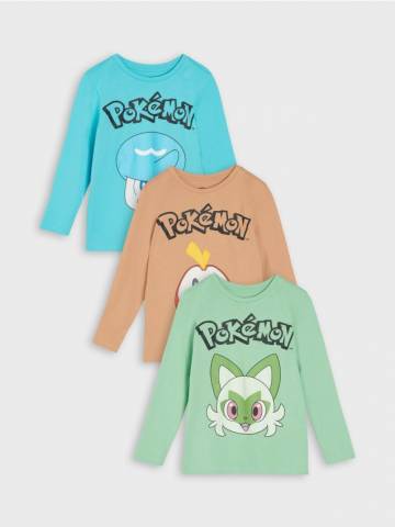 Лонгсліви, 3 шт. Pokémon - різнобарвний Лонгсліви, 3 шт. Pokémon - різнобарвний