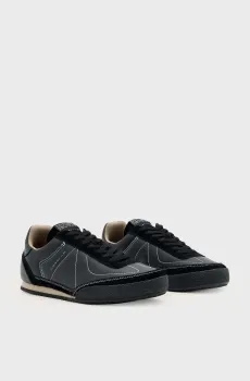 Мужские черные кожаные кроссовки HARRI LOW TOP Черный 41 AllSaints M017FD