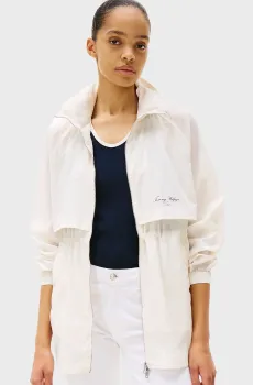 Женская белая ветровка ULTRA LIGHT HIP WINDBREAKER Белый L Tommy Hilfiger WW0WW45413