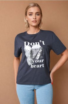 Футболка з короткими рукавами - steel blue