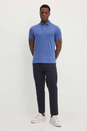 Хлопковое поло Polo Ralph Lauren однотонное 710713130 Хлопковое поло Polo Ralph Lauren однотонное 710713130