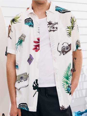 Віскозна сорочка - різнобарвний