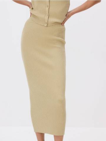 Reserved - Трикотажна максіcпідниця - блідо-зелений - 092GH-07X