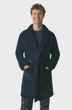 Мужской темно-синий халат Синий S womensecret 3102161