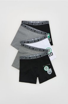 Reserved - Бавовняні боксерки 5‑пак - чорний - 898JJ-99X