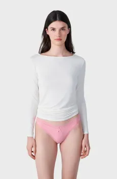 Женские розовые трусики-танга с высокой посадкой POWER Розовый S Etam 6524425