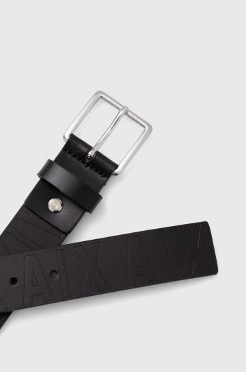 Кожаный ремень Armani Exchange мужской цвет чёрный 951415 4F896 Кожаный ремень Armani Exchange мужской цвет чёрный 951415 4F896