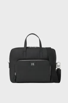 Мужская черная кожаная сумка для ноутбука Черный ONESIZE Karl Lagerfeld A1M30098;999