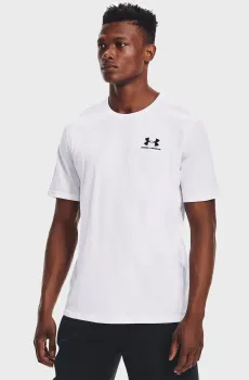 Мужская белая футболка SPORTSTYLE LEFT CHEST SS Белый L Under Armour 1326799-100