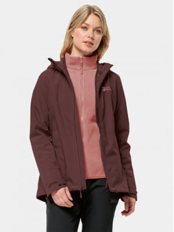 Jack Wolfskin Куртка outdoor Moonrise 3In1 Jkt 1115621 Бордовий Regular Fit Jack Wolfskin Куртка outdoor Moonrise 3In1 Jkt 1115621 Бордовий Regular Fit