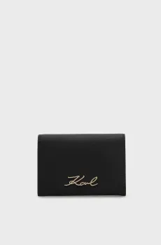 Женский черный кожаный кошелек signature Черный ONESIZE Karl Lagerfeld B3W32001