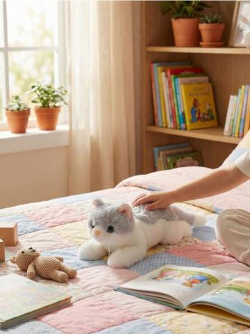 М’яка іграшка кіт - різнобарвний