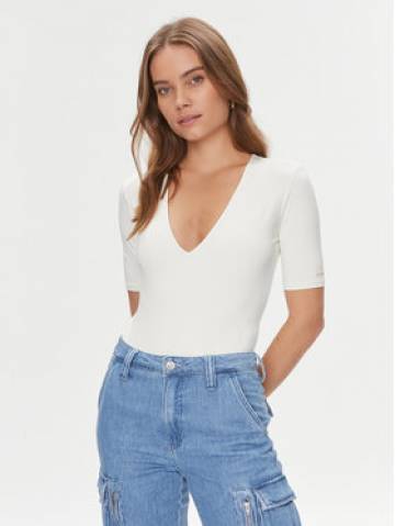 Guess Боді Chia V3BP23 KC450 Écru Slim Fit Guess Боді Chia V3BP23 KC450 Écru Slim Fit
