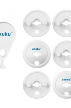 Заглушки для электрических розеток Akuku белые, 6 шт (A0651)
