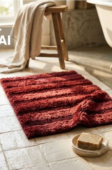 Килимок для ванної кімнати - червоний