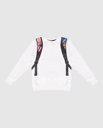 Детский белый свитшот Backpack