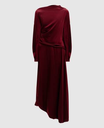 Бордовое платье Oxblood с фигурными вырезами Бордовое платье Oxblood с фигурными вырезами