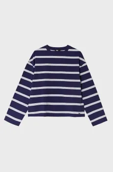 Женский темно-синий лонгслив в полоску Синий M Tally Weijl STSCOBERLA