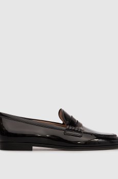 Черные кожаные лакированные лоферы Georgie