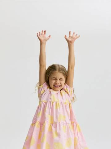 Reserved - Сукня з візерунком - пастельний рожевий - 900EG-03X Reserved - Сукня з візерунком - пастельний рожевий - 900EG-03X