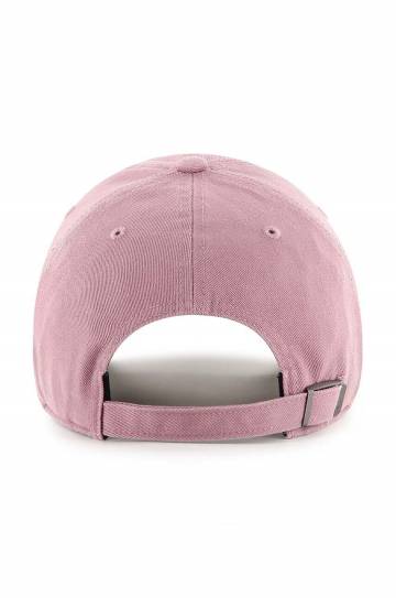 Хлопковая кепка 47 brand MLB New York Yankees цвет розовый с аппликацией B-BSRNR17GWS-QC Хлопковая кепка 47 brand MLB New York Yankees цвет розовый с аппликацией B-BSRNR17GWS-QC