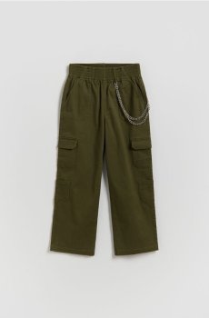 Reserved - Штани карго з ланцюжком - зелений - 215HN-87X