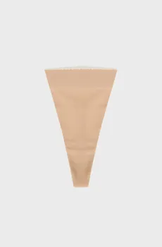 Женские бежевые трусики-стринги STRING ADHESIF Бежевый S Etam 6546782