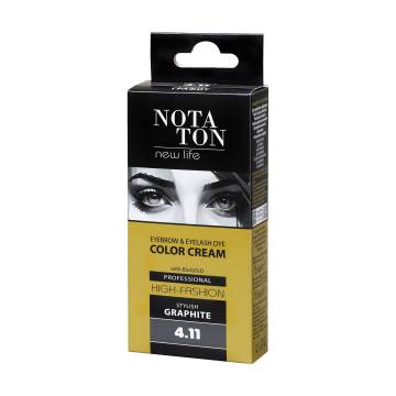 Крем-краска для бровей и ресниц Notaton Eyebrow & Eyelash Dye Color Cream 4.11 Стильный графит, 15 мл Крем-краска для бровей и ресниц Notaton Eyebrow & Eyelash Dye Color Cream 4.11 Стильный графит, 15 мл