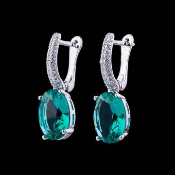 Серебряные серьги (фианиты) 122008 Серебряные серьги (фианиты) 122008