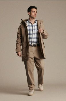 Штани wide leg - сіро-коричневий