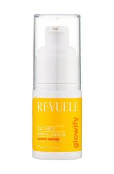 Сыворотка для кожи вокруг глаз Revuele Glowify A.M. Vibes Caffeine + Vitamin E Power Serum с витамином Е и кофеином, 30 мл