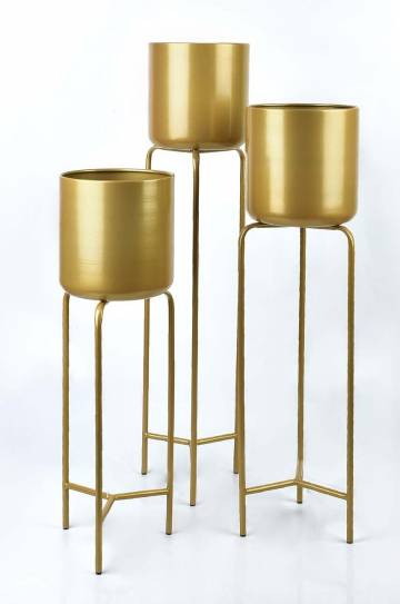 Набор горшков Affek Design Swen Gold 3 шт Набор горшков Affek Design Swen Gold 3 шт