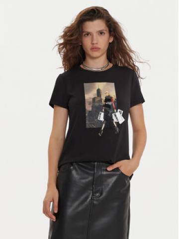 DKNY Футболка P4MHXWNA Чорний Regular Fit DKNY Футболка P4MHXWNA Чорний Regular Fit