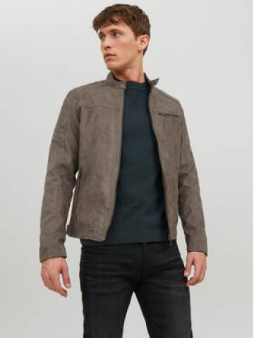 Jack&Jones Куртка зі штучної шкіри Rocky 12147218 Сірий Regular Fit Jack&Jones Куртка зі штучної шкіри Rocky 12147218 Сірий Regular Fit