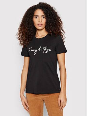 Tommy Hilfiger Футболка Heritage Crew Neck Graphic Tee WW0WW24967 Чорний Regular Fit Tommy Hilfiger Футболка Heritage Crew Neck Graphic Tee WW0WW24967 Чорний Regular Fit