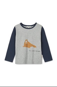 Хлопковый детский лонгслив Liewood Apia Placement Longsleeve T-shirt