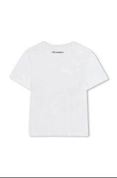 Детская хлопковая футболка Karl Lagerfeld