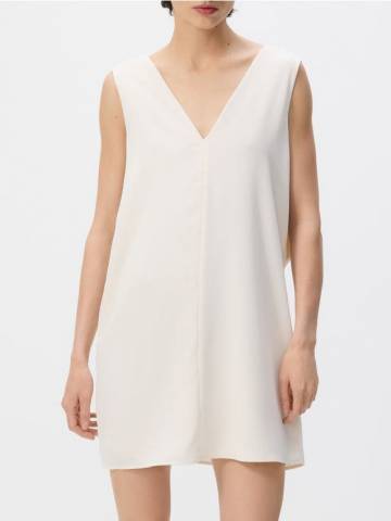 Reserved - Сукня з бантом на спині - кремовий - 536FB-01X