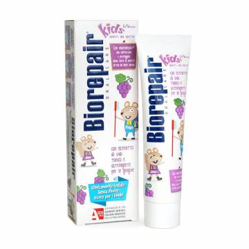 Детская зубная паста Biorepair Kids Milk Teeth Веселый мышонок, со вкусом винограда, 50 мл Детская зубная паста Biorepair Kids Milk Teeth Веселый мышонок, со вкусом винограда, 50 мл