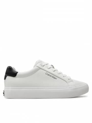 Calvin Klein Снікерcи Vulcanized Lace Up Lth HW0HW02037 Білий Calvin Klein Снікерcи Vulcanized Lace Up Lth HW0HW02037 Білий