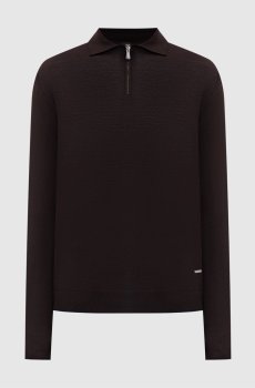 Коричневое поло из шерсти