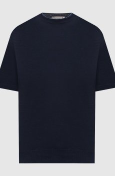 Футболка синего цвета из хлопка