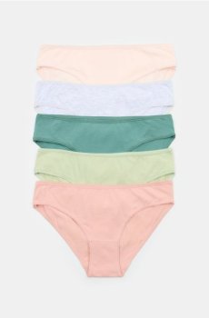 Бавовняні трусики, 5 пари - різнобарвний