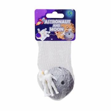 Игрушка-антистресс Shantou Jinxing Стрейчевые космонавты и луна, в сетке, от 3 лет, 5.5*5.5 см (80-9363GS)