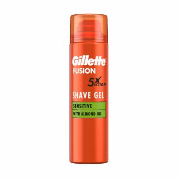 Мужской гель для бритья Gillette Fusion 5 Sensitive Shave Gel для чувствительной кожи, с эффектом охлаждения, 200 мл Мужской гель для бритья Gillette Fusion 5 Sensitive Shave Gel для чувствительной кожи, с эффектом охлаждения, 200 мл