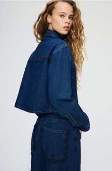 Reserved - Широкі джинси з декоративними кишенями - синій - 849IU-55J