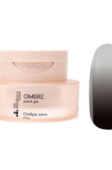 Омбре гель для ногтей Nails Molekula Professional Ombre Paint Gel, OP06 Black, 2.5 г